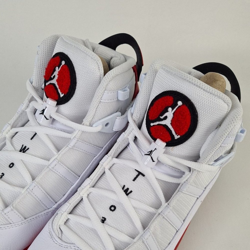 Nike Air Jordan 6 Rings Men Shoes Basketball White Leather - Picture 11 of 13